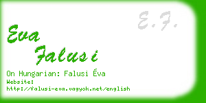 eva falusi business card