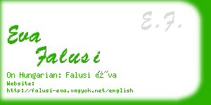 eva falusi business card